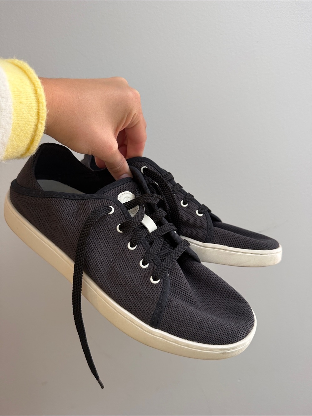 OluKai Kaulele Mesh Black Lace-Up Sneakers